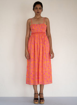 Phoebe Dress Nectarine Banjanan
