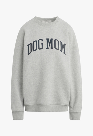 The Dog Mom Sweatshirt Heather Grey Navy Favorite Daughter