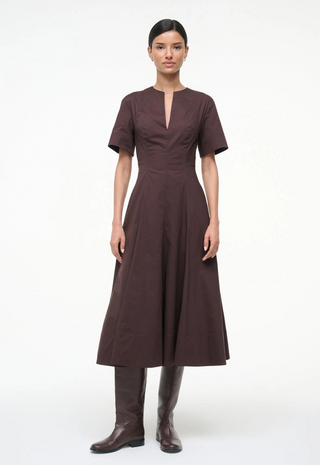 Frances Dress Earth - STAUD