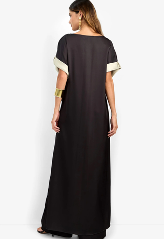 Mattiah Top Almond Black Trina Turk